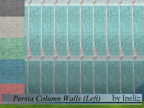 Sims 4 — Persia Column Walls (Left) by Ineliz — This masonry wall is part of the Persia Column Wall Set. This is the left