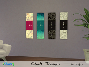 Sims 4 — Clock Designs by Neferu2 — 4 different clock designs