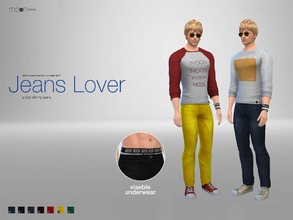 Sims 4 — Jeans Lover - MoonCCs Jeans Recolor + Mesh Edit by MoonCCs — Be modern. This new jeans is more tight than the