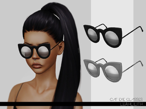 Sims 3 — LeahLillith Cat Eye Glasses by Leah_Lillith — Cat Eye Glasses 3 recolorable areas hope you will enjoy^^