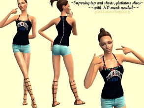 Sims 2 — Superdry outfit by grecadea2 — Today I bring you an outfit by \"Superdry\" brand and a pair of