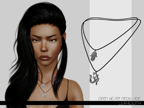 Sims 3 — LeahLillith Open Heart Necklace by Leah_Lillith — Open Heart Necklace 2 recolorable areas hope you will enjoy^^ 