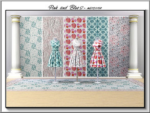 Sims 3 — Pink and Blue 2_marcorse by marcorse — Five selected patterns in shades of pink and blue. All except Four