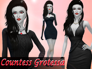 Sims 4 — Countess Grotessa by Genius6662 — Countess Gotessa familiar to all of the Sims 2. He likes black and red color