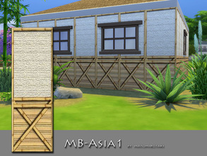 Sims 4 — MB-Asia1 by matomibotaki — MB-Asia1 - asian wallpaper with bamboo and rough textural pattern, created for Sims 4