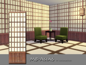 Sims 4 — MB-Asia6. by matomibotaki — MB-Asia6 - asian wallpaper with rectangular coffered bamboo, wooden panels and rough