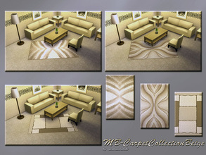 Sims 4 — MB-CarpetCollectionBeige by matomibotaki — MB-CarpetCollectionBeige, 3 stylish rugs in one file in beige color,