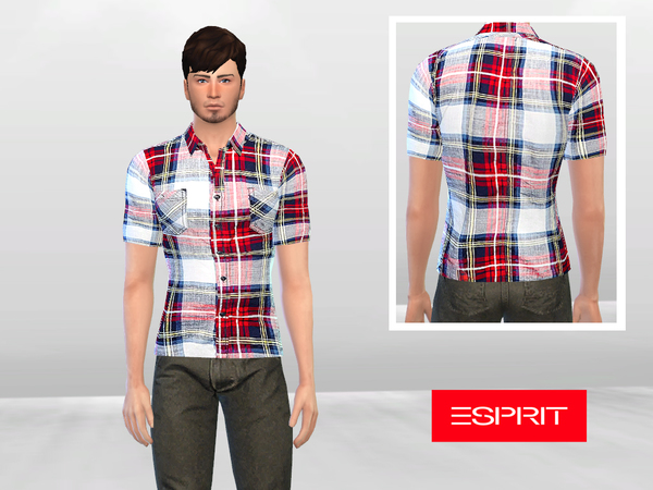 Sims 4 — BoyBand Plaid Shirt by McLayneSims — Standalone item 2 Swatches No recoloring Please don't upload my works to