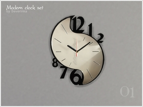 Sims 4 — Modern clock 01 by Severinka_ — Wall clock in modern style of the original form version 01 1 color