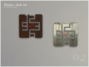 Sims 4 — Modern clock 02 by Severinka_ — Wall clock in modern style of the original form version 02 2 color