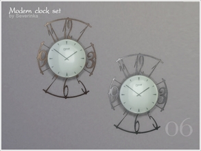 Sims 4 — Modern clock 06 by Severinka_ — Wall clock in modern style of the original form version 06 2 color