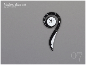 Sims 4 — Modern clock 07 by Severinka_ — Wall clock in modern style of the original form version 07 1 color