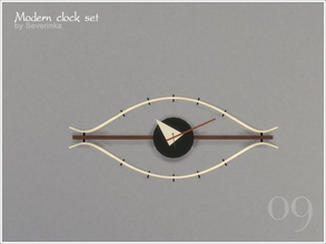 Sims 4 — Modern clock 09 by Severinka_ — Wall clock in modern style of the original form version 09 1 color