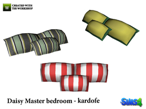 Sims 4 — kardofe_Daisy Master bedroom_ Pilliows by kardofe — Group of three cushions to put on the bed