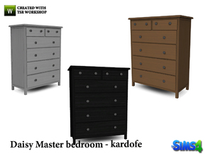 Sims 4 — kardofe_Daisy Master bedroom_Dresser by kardofe — Dresser with large drawers for storing lots of clothes