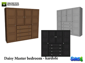 Sims 4 — kardofe_Daisy Master bedroom_Dresser2 by kardofe — Large closet with plenty of storage capacity