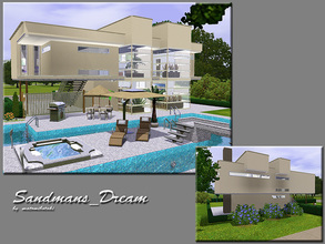 Sims 3 — Sandmans_Dream by matomibotaki — Modern, expressive house with future oriented architecture and nature colored