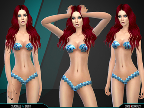 Sims 4 — Seashell Outfit by SIms4Krampus — This is a stand alone pair of pasties and pantie for female Sims. The texture