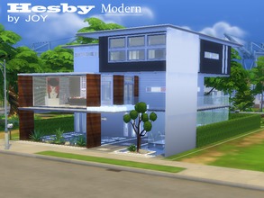 Sims 4 — Hesby Modern by Joy6 — The modern house for the big family. On the ground floor there is a sports hall and a