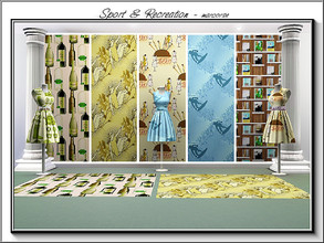 Sims 3 — Sport & Recreation_marcorse by marcorse — Five selected patterns with a sport/recreation theme. All are