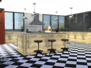 Sims 4 — Vanadium Kitchen by wondymoon — - Vanadium Kitchen - Wondymoon|TSR - Jul'2015 - Set Contains -Counter -Stove