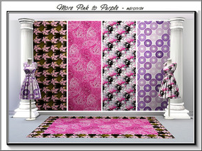 Sims 3 — More Pink to Purple_marcorse. by marcorse — Four more patterns in the pink to purple colour range. Daisy