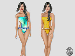 Sims 3 — Stylish Swimwear by pizazz — This swimsuit is a one piece with a hint of modest mixed with bold. Lay by the pool