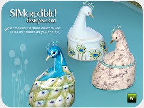 Sims 3 — We love peacock - cookie jar *decor* by SIMcredible! — by SIMcredibledesigns.com available at TSR