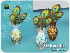 Sims 3 — We love Peacock- vase by SIMcredible! — by SIMcredibledesigns.com available at TSR