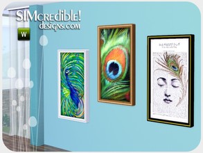 Sims 3 — We love peacock - painting by SIMcredible! — by SIMcredibledesigns.com available at TSR