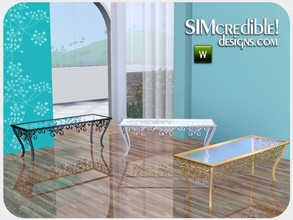 Sims 3 — Peacock Coffee Table by SIMcredible! — by SIMcredibledesigns.com available at TSR