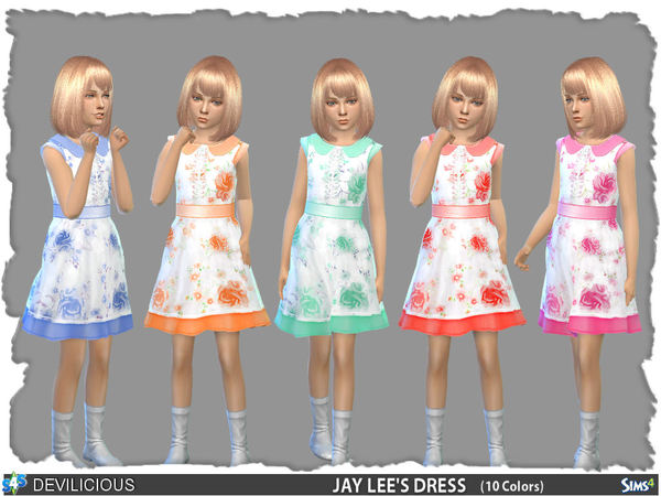 Sims 4 — Jay Lee's Dress by Devilicious — This dress is a recolor from Kiara24 wonderful mesh (included) which you can