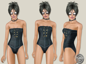 Sims 3 — Sunny Beach by pizazz — This swimsuit is a one piece with a hint of modest mixed with bold. Adult sims will