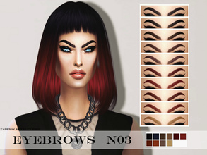 Sims 4 — FRS Eyebrows N03 by FashionRoyaltySims — Beautiful and neat eyebrows for your sims. Standalone, 10 colors.