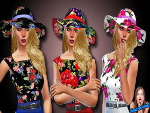 Sims 4 — Floral Wedding Hat by SIMSCREATIONS13 — Floral Wedding Hat comes in 3 colours. 1. Has a black background with