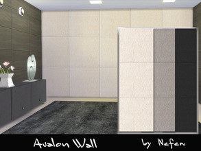 Sims 4 — Avalon Wall by Neferu2 — Modern wall_4 variations