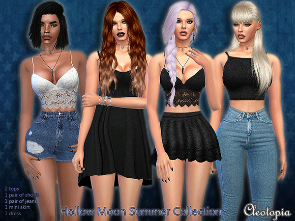 Sims 4 — Set38 - The Hollow Moon Summer Collection by Cleotopia — I'm very proud to present to you: This brand new Hollow