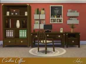 Sims 4 — Carlton Office  by Lulu265 — A small home office for that bare corner of your room. Plenty of storage place on
