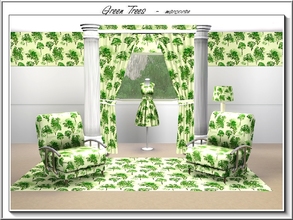 Sims 3 — Green Trees_marcorse by marcorse — Themed pattern: green trees of various kinds in a random repeat design