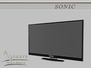 Sims 4 — Sonic TV by NynaeveDesign — Sonic Living Room - TV Located in: Electronics - Televisions Price: 2000 Tiles: 2x1