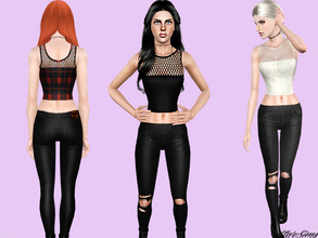 Sims 3 — Street Style set by StarSims — Street style set.The perfect outfit for a party or date. The set include crop