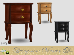 Sims 4 — Victoria Living round Endtable by BuffSumm — Part of the *Livingroom Victoria* Set! Created by BuffSumm @ TSR