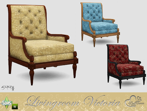Sims 4 — Victoria Living Livingchair by BuffSumm — Part of the *Livingroom Victoria* Set! Created by BuffSumm @ TSR