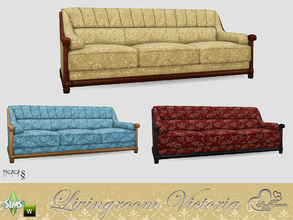 Sims 4 — Victoria Living Sofa by BuffSumm — Part of the *Livingroom Victoria* Set! Created by BuffSumm @ TSR