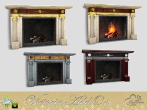 Sims 4 — Victoria AddOn Fireplace by BuffSumm — Part of the *AddOn Victoria Set*! Created by BuffSumm @ TSR