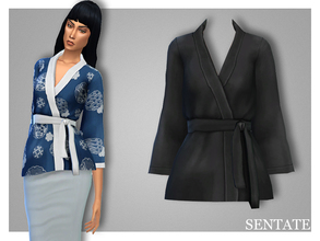 Sims 4 — Sakura Kimono Jacket by Sentate — A modern take on the classic Kimono. A cropped wrap around jacket with 3/4