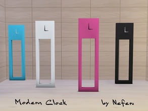 Sims 4 — Modern Clock by Neferu2 — Modern decorative clock_4 colors