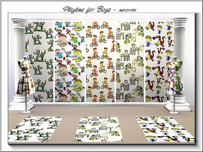 Sims 3 — Playtime For Boys_marcorse by marcorse — Five selected patterns involving small boys at play. All are found in
