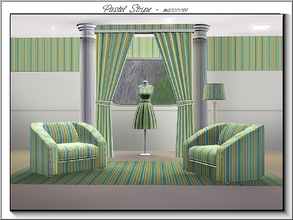 Sims 3 — Pastel Stripe_marcorse by marcorse — Geometric pattern pastel stripes in green and yellow