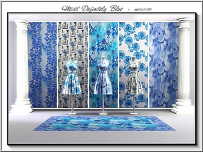 Sims 3 — Most Definitely Blue_marcorse by marcorse — Five patterns that are most definitely blue! All are Fabrics, except